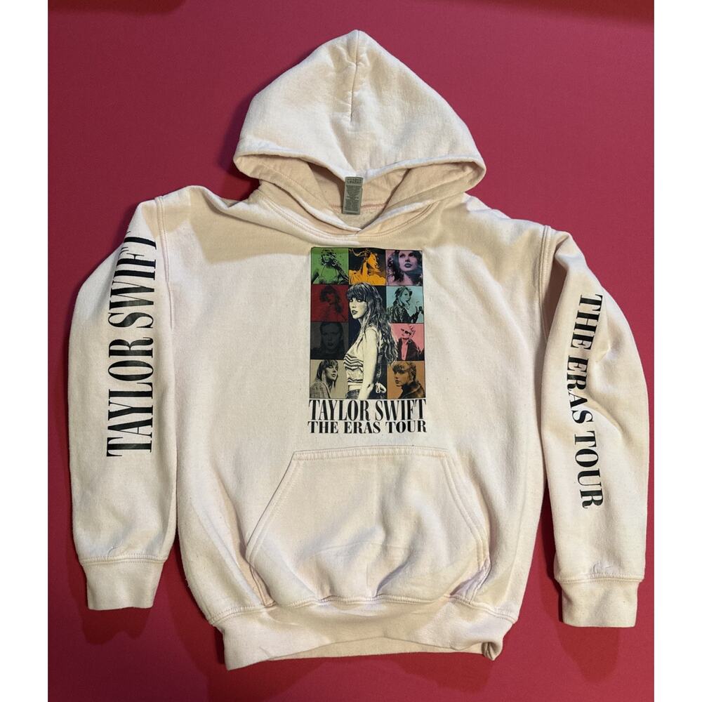 Taylor Swift Youth M Pink Sweatshirt Hoodie Iron On Swiftie Pre-owned
